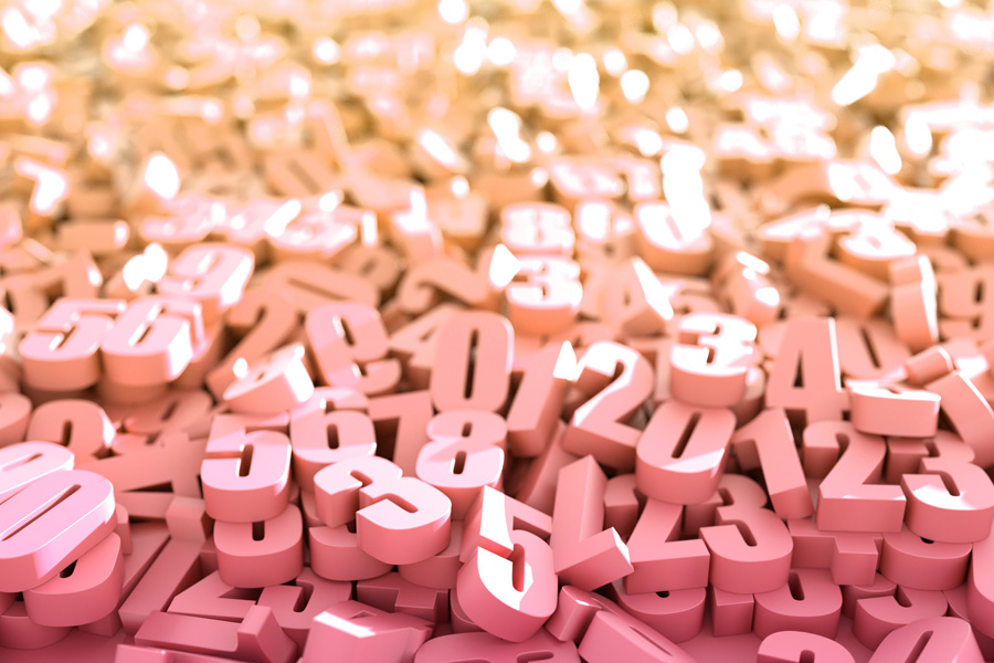 a jumble of numbers